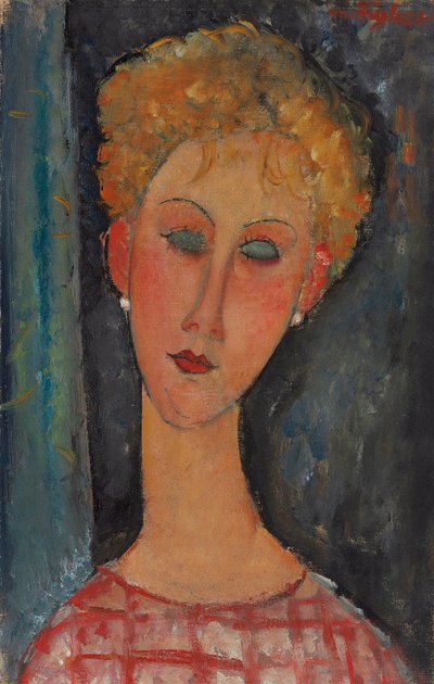 Femme blonde aux cheveux bouclés, vers 1918-1919 - Amedeo Modigliani