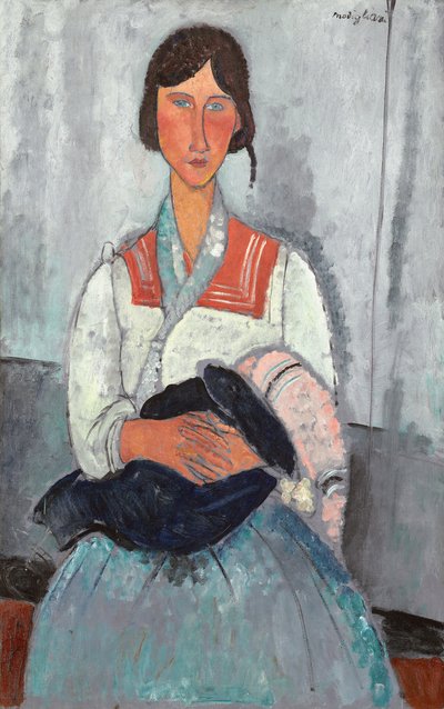 Femme gitane avec bébé - Amedeo Modigliani