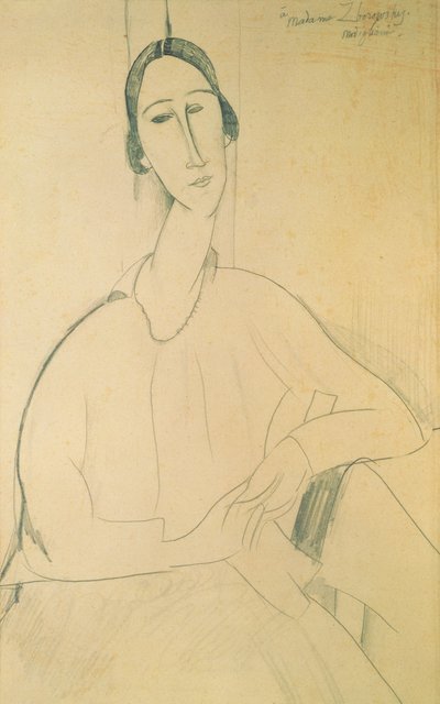 Hanka Zborowska, c.1917 - Amedeo Modigliani
