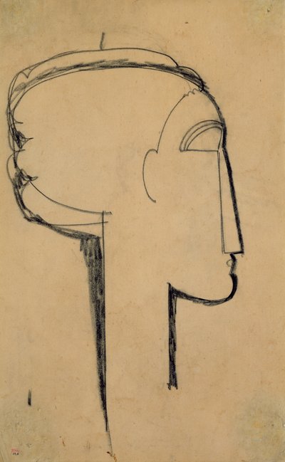 Tête de profil - Amedeo Modigliani