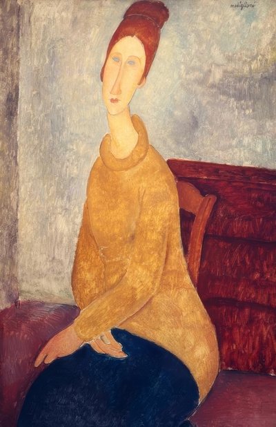 Jeanne Hébuterne avec un pull jaune - Amedeo Modigliani
