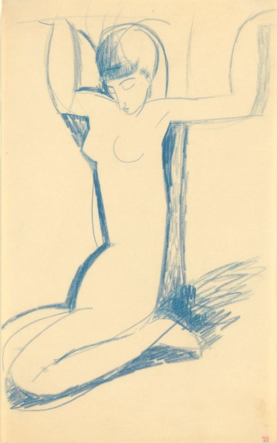 Cariatide bleue agenouillée, vers 1911 - Amedeo Modigliani