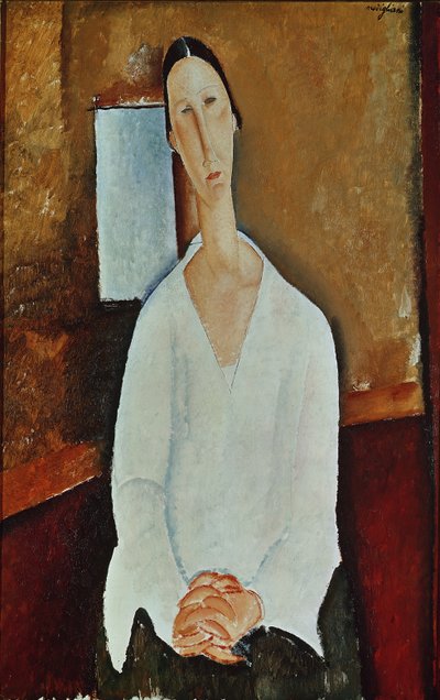 Madame Zborowska aux mains jointes, c.1917 - Amedeo Modigliani