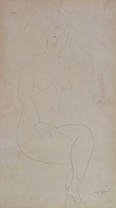 Fille nue debout (jambes croisées) - Amedeo Modigliani