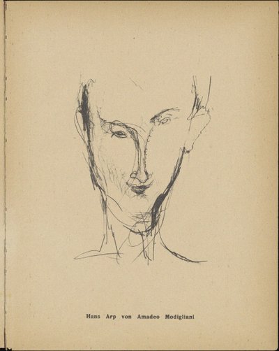 Portrait de Hans Arp 1886-1966, 1916 - Amedeo Modigliani