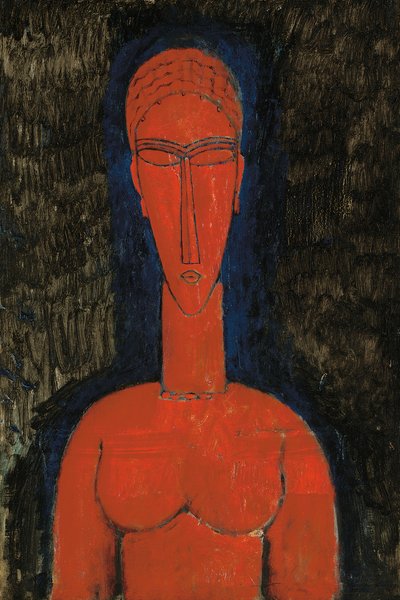 Buste rouge, Caryatide - Amedeo Modigliani
