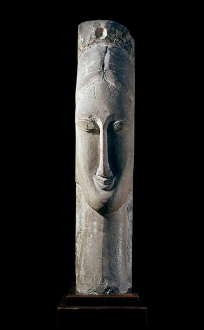 Testa di donna (sculpture par Amedeo Modigliani) - Amedeo Modigliani