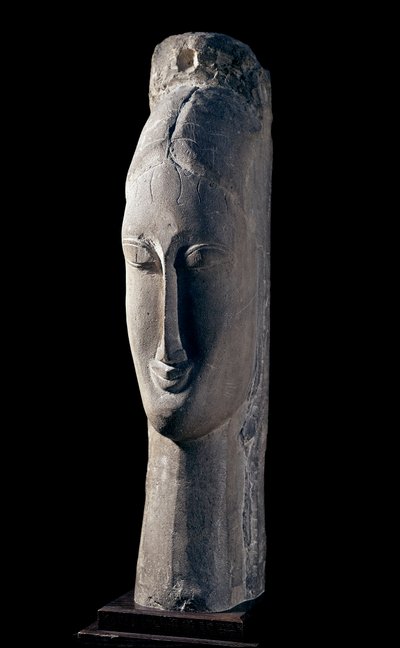 Testa di donna. Tête de femme. Sculpture d