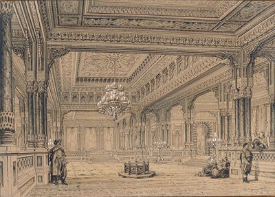 Intérieur du palais de Çırağan à Istanbul, 1872 - Amedeo Preziosi