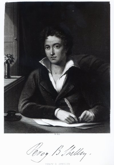 Percy Bysshe Shelley, gravé par William Holl - Amelia Curran