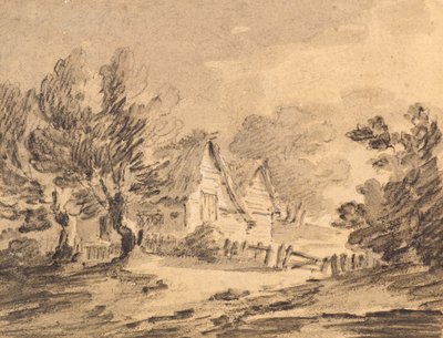 Cottage dans un paysage, c.1805 - Amelia Long