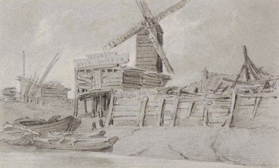 Moulin à vent et chantier naval, c.1803 - Amelia Long