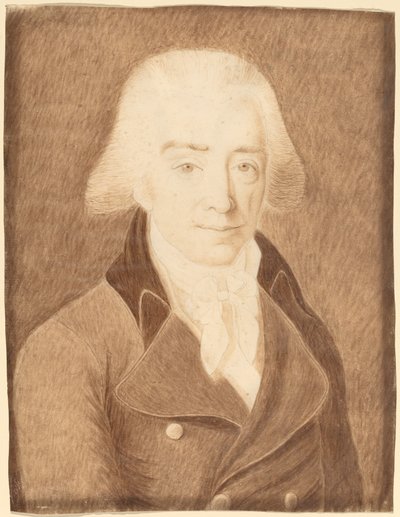 Homme en grand manteau - American 18th Century or Possibly Joseph Badger