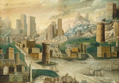 Une ville de fantaisie - American 19th Century