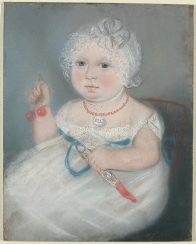 Bébé avec médaillon - American 19th Century