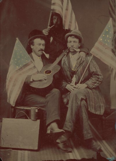 Portrait de trois hommes - American 19th Century