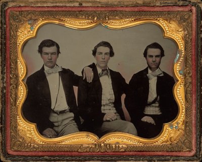 Portrait de trois jeunes hommes - American 19th Century