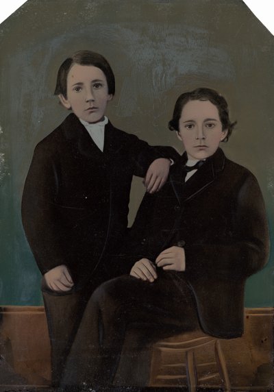 Portrait de deux garçons - American 19th Century