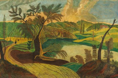 Paysage stylisé - American 19th Century