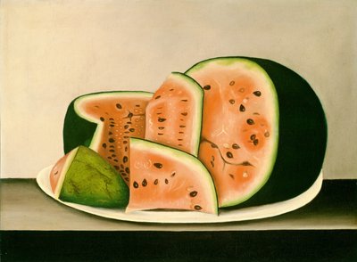 Pastèque sur une assiette - American 19th Century