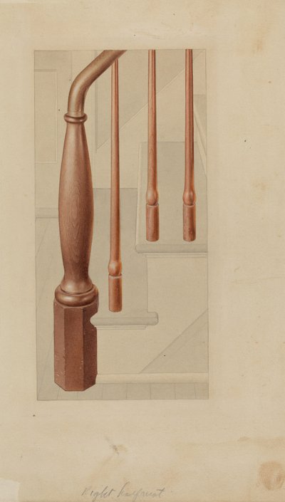 Poteau de rampe - American 20th Century