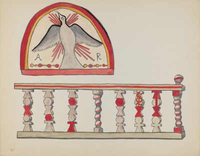 Planche 10 : Lunette du Saint-Esprit et balustrade de l