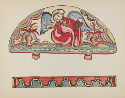 Planche 15: La Création (Lunette): Du portfolio "Designs coloniaux espagnols du Nouveau-Mexique" - American 20th Century