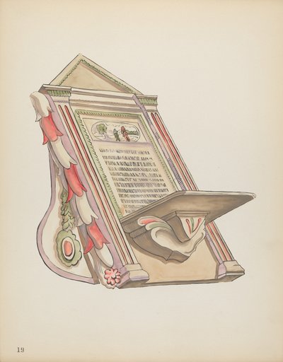 Planche 19 : Lutrin, Chimayo : Du portfolio "Spanish Colonial Designs of New Mexico" - American 20th Century