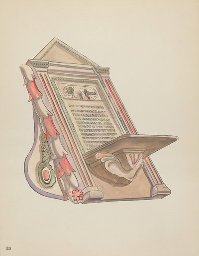 Planche 19 : Lutrin : Du portfolio "Spanish Colonial Designs of New Mexico" - American 20th Century