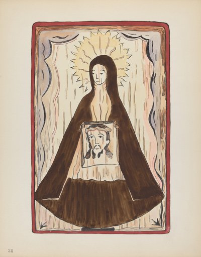 Planche 20 : Sainte Véronique : Du portfolio "Dessins coloniaux espagnols du Nouveau-Mexique" - American 20th Century