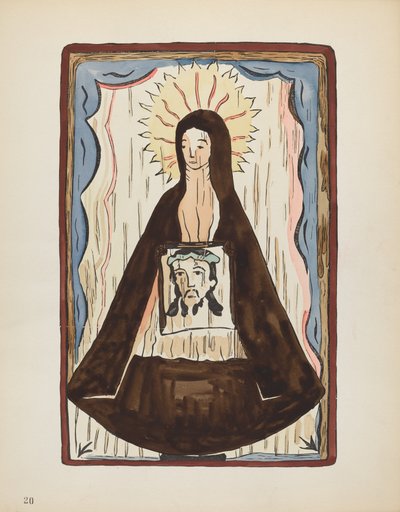 Planche 20 : Sainte Véronique : Du portfolio "Dessins coloniaux espagnols du Nouveau-Mexique" - American 20th Century