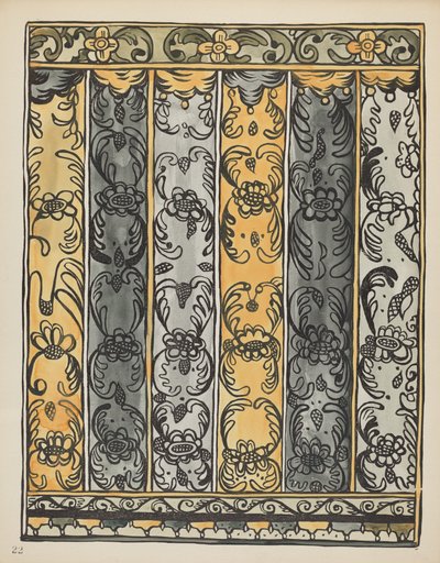 Planche 22 : Décoration murale, Laguna : Du portfolio "Spanish Colonial Designs of New Mexico" - American 20th Century