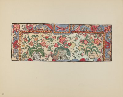 Planche 23 : Peinture sur peau de daim : Du portfolio "Dessins coloniaux espagnols du Nouveau-Mexique" - American 20th Century