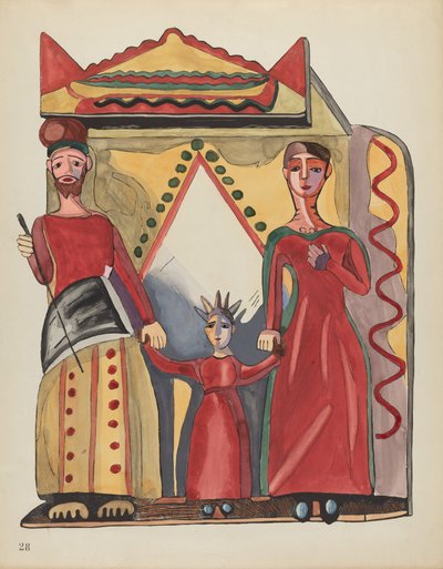 Planche 28 : La Sainte Famille : Du Portfolio "Dessins Coloniaux Espagnols du Nouveau-Mexique" - American 20th Century