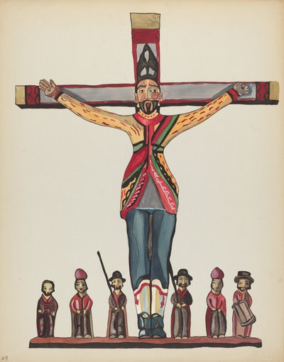 Planche 29 : Saint Acacius : Du portfolio "Dessins coloniaux espagnols du Nouveau-Mexique" - American 20th Century