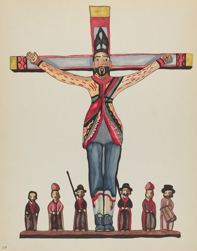 Planche 29 : Saint Acace : Du portfolio "Dessins coloniaux espagnols du Nouveau-Mexique" - American 20th Century