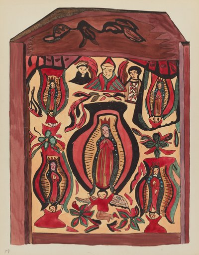 Planche 32 : Notre-Dame de Guadalupe : Du portfolio "Dessins coloniaux espagnols du Nouveau-Mexique" - American 20th Century