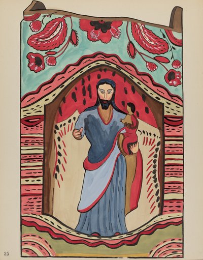 Planche 35 : Saint Joseph : Du portfolio "Designs coloniaux espagnols du Nouveau-Mexique" - American 20th Century