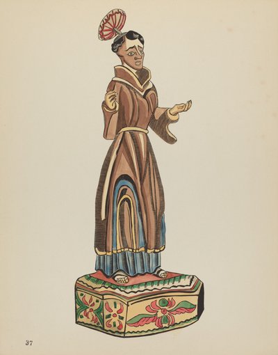 Planche 37 : Saint Antoine Bulto : Du portfolio "Spanish Colonial Designs of New Mexico" - American 20th Century