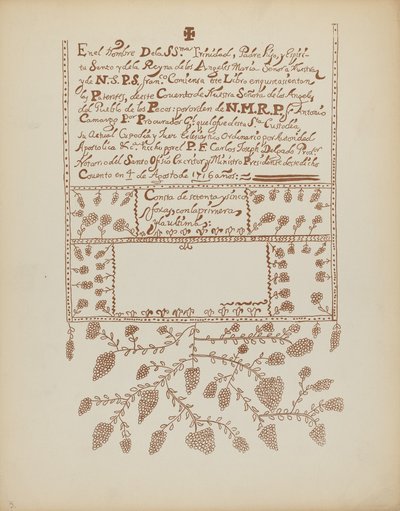 Planche 3 : Livre des Visites de Pecos : Du Portfolio "Dessins coloniaux espagnols du Nouveau-Mexique" - American 20th Century