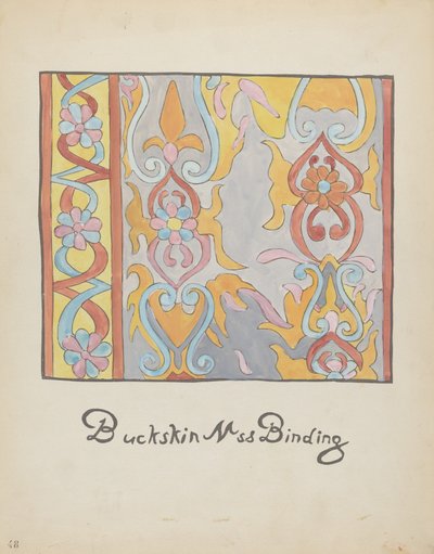 Planche 48 : Conception en peau de daim : Du portfolio "Dessins coloniaux espagnols du Nouveau-Mexique" - American 20th Century