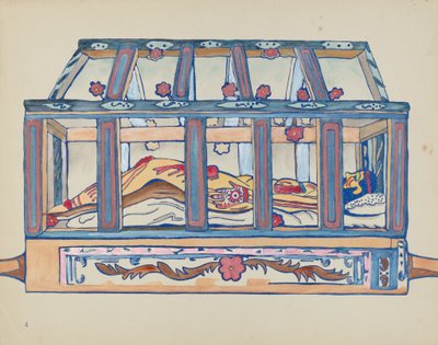 Planche 4 : Christ au sépulcre : Du portfolio "Spanish Colonial Designs of New Mexico" - American 20th Century