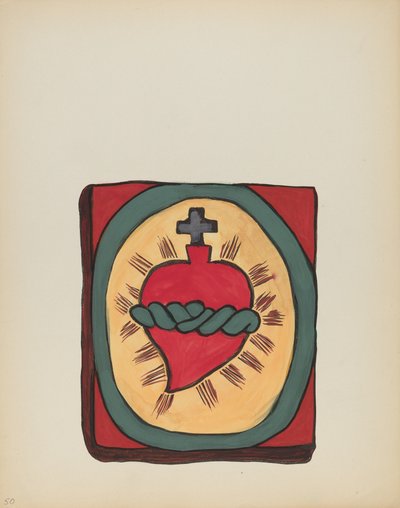 Sacré-Cœur : De Portfolio "Dessins coloniaux espagnols du Nouveau-Mexique" - American 20th Century
