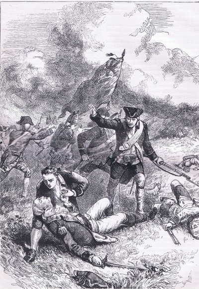 Mort du Major Pitcairn, illustration de l