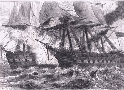 Combat entre le Chesapeake et le Shannon, illustration de l