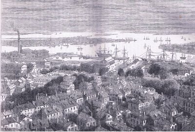 Vue de Boston depuis Bunkers Hill, illustration de l