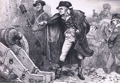 Washington au siège de Yorktown, illustration de l