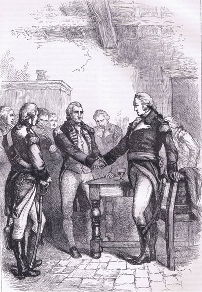 Washington prenant congé de ses anciens camarades, illustration de l