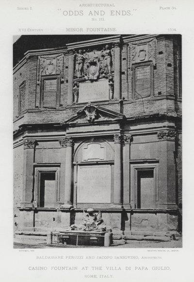 Fontaine du Casino à la Villa Di Papa Giulio, Rome, Italie - American Photographer (after)