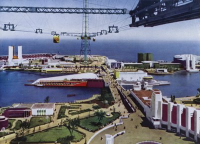 Exposition universelle de Chicago 1934 : Sky Ride, vue depuis la tour ouest - American Photographer (after)